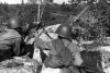 AT-riflemen on position to fire at steam locomotive. 186th Rifle Div, 1942