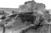 Разрушения в МТО немецкого танка Pz Kpfw 38(t) прямым попаданием РС-132