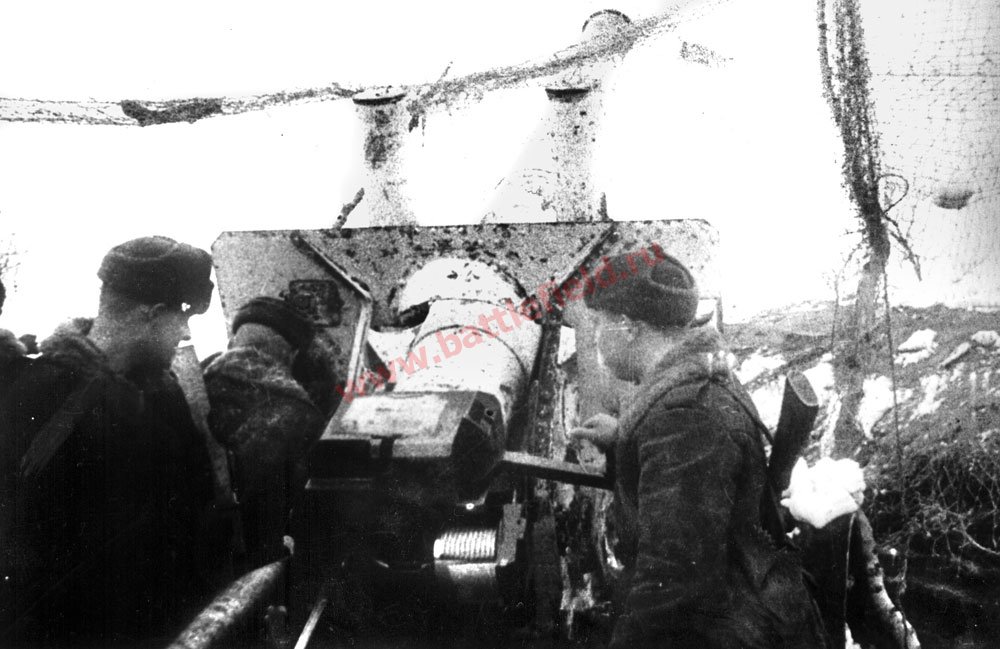 Расчет 122-мм пушки А-19. Карельский фронт.