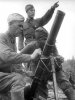 Огневая позиция 82-мм миномета обр. 1941 г. 61-й стрелковый б-н 37-й стрелковой дивизии. Карельский фронт. 10 августа 1942 г.