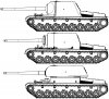 Машины на базе танка Т-100: 1. T-100-X (по первоначальному проекту), 2. T-100-Y (СУ-100Y) 3. \
