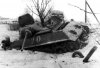 T-34-57 of major Lukin knocked out at Troyanovo village