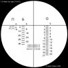 The aiming scale of the F-34 Main Gun