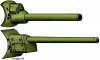 L-11 and F-34 tank guns with armor mantlet