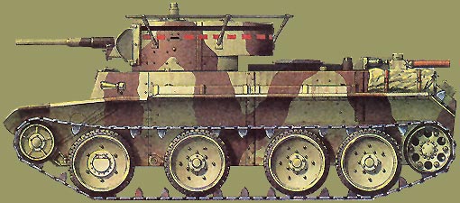 БТ-7 с поручневой антенной. Лето 1936