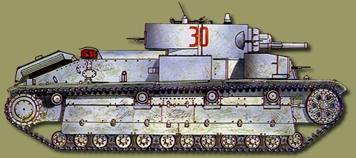 Т-28 в стандартном зимнем камуфляже 1943