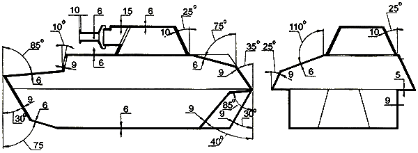 Схема бронирования Т-40